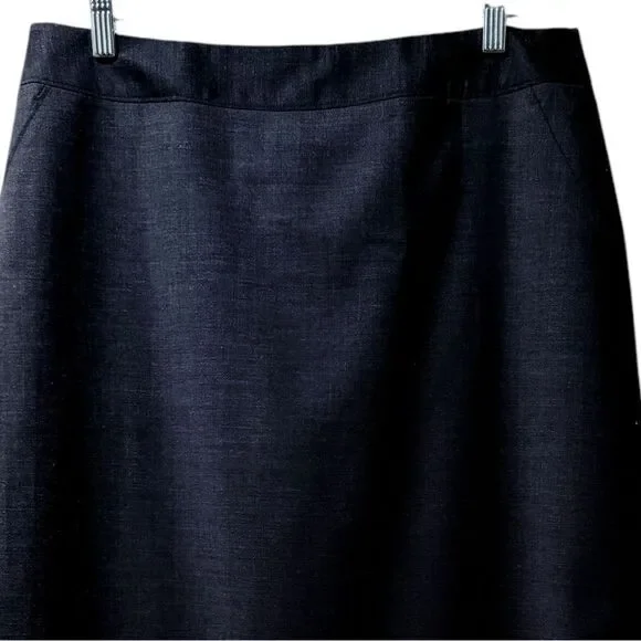 NWOT J.Crew wool gray Pencil skirt in lightweight  zipper midi work office - Picture 4 of 9